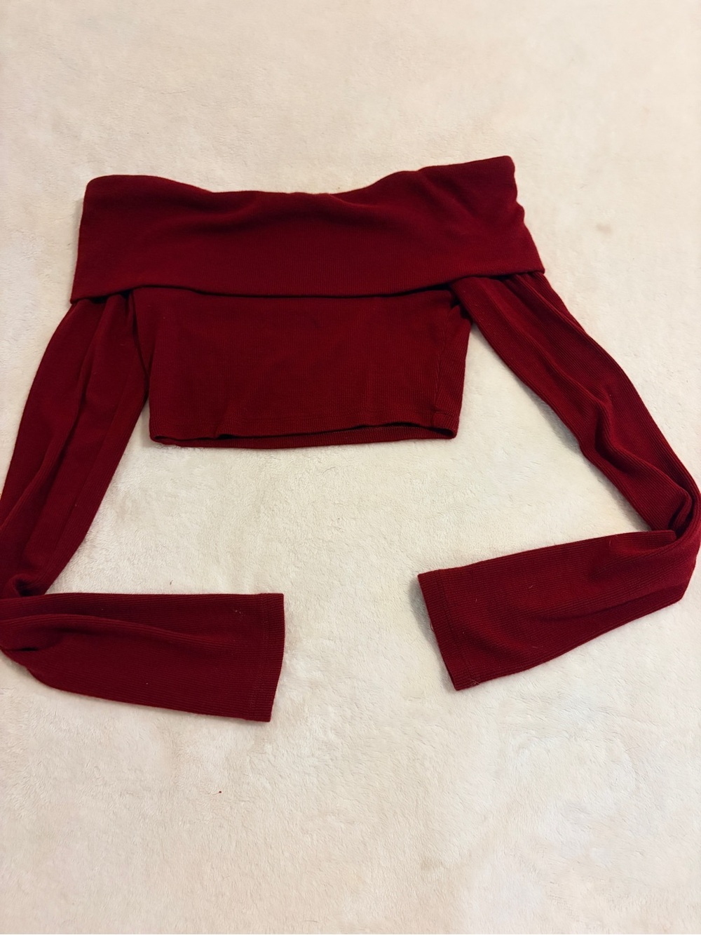Burgundy Cropped Top 🍒♥️